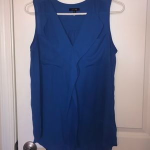 Blue No-Sleeve Blouse